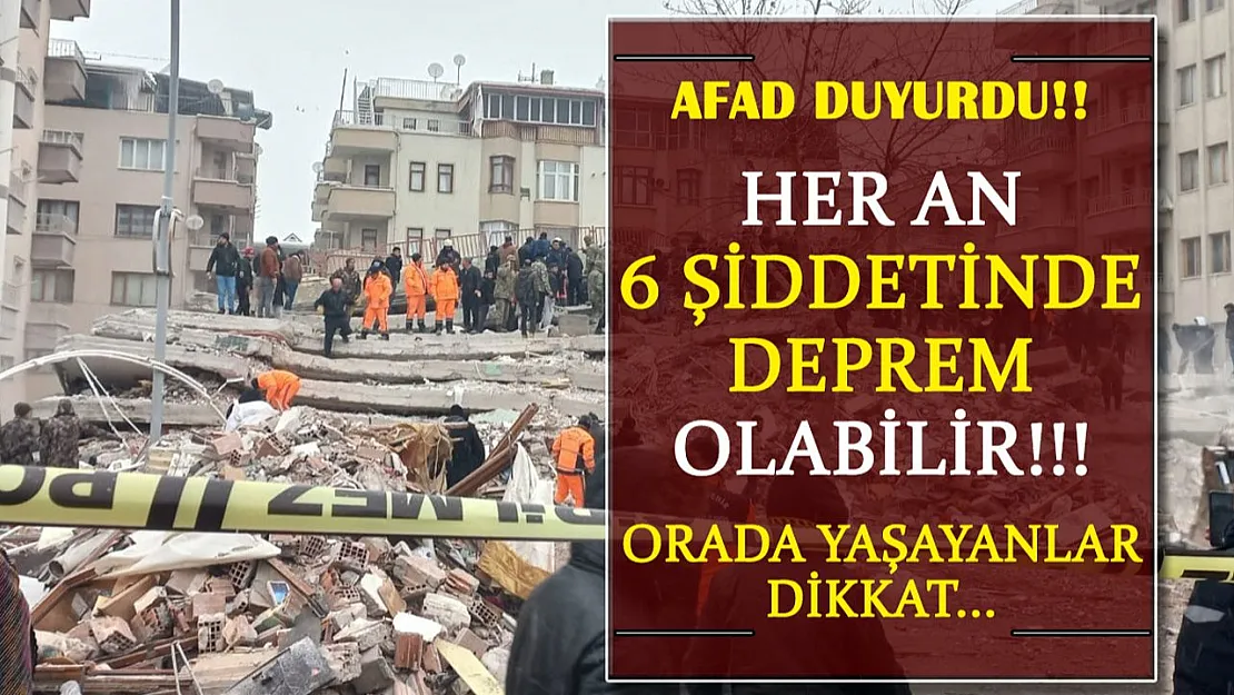 O şehirde yaşayanlar dikkat! AFAD uyarı yaptı: Her an 6 büyüklüğünde deprem olabilir: Önümüzdeki günlerde