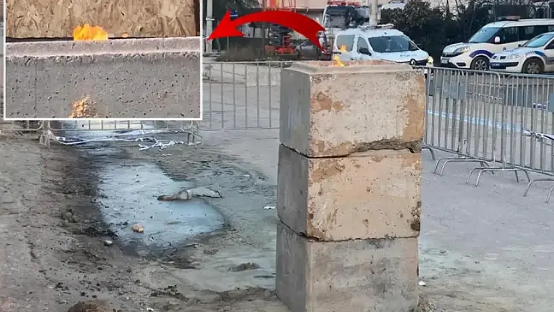 Kocaeli'de Şok Gelişme: 5 Gündür Yanan Gaz Betonla Kapatıldı