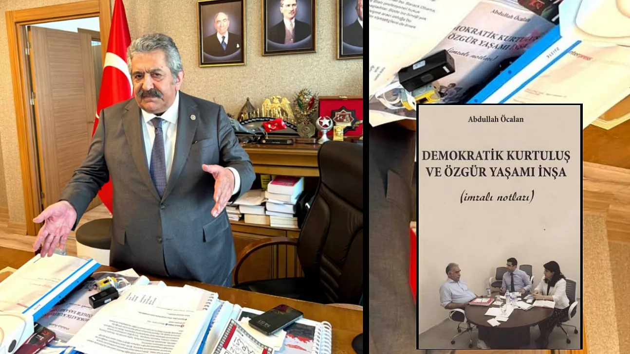 MHP'li Feti Yıldız'ın masasındaki Öcalan kitabı tartışma yarattı