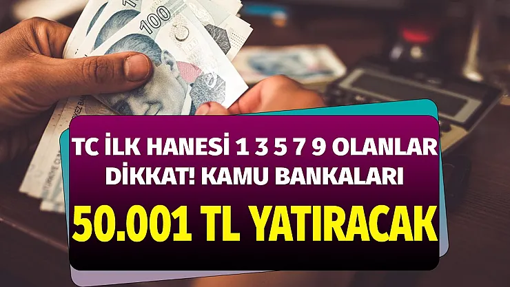 Kimlik numarasının ilk hanesi 1 3 5 7 9 olanlar dikkat! Kamu bankaları Eylül kampanyasını açıkladı nakit 50.001 TL yatırılacak
