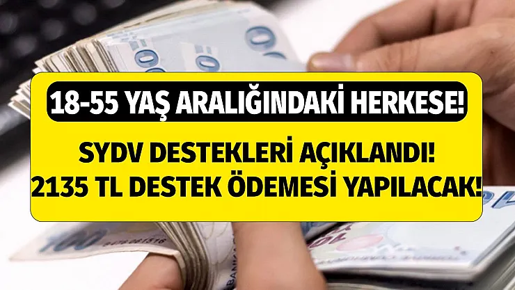 18-55 yaş arasında ki herkese 2.135 TL ödeme yapılacak! SYDV destekleri açıklandı o şartı sağlayanların hesabına aktarılacak