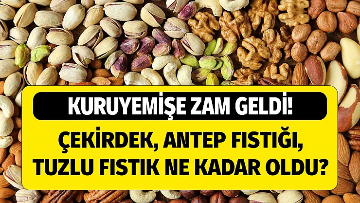 Kuruyemişe zam geldi: Çekirdek, antep fıstığı, tuzlu fıstık, kuru üzüm ne kadar oldu?