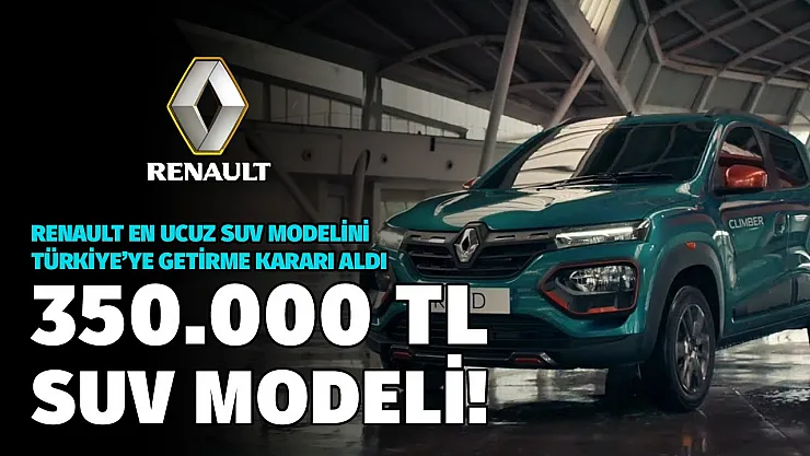 İkinci el modellerden ucuz Renault SUV modeli Kwid sadece 350 bin TL'ye Türkiye'ye geliyor!