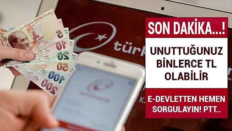 Unuttuğunuz binlerce liranız olabilir e-devletten kontrol edin! PTT'den giderek hemen alabilirsiniz!