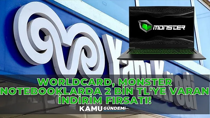 Oyun bilgisayarlarında büyük kampanya! Yapı Kredi Worldcard Monster Notebook'ta 2000 TL indirim!