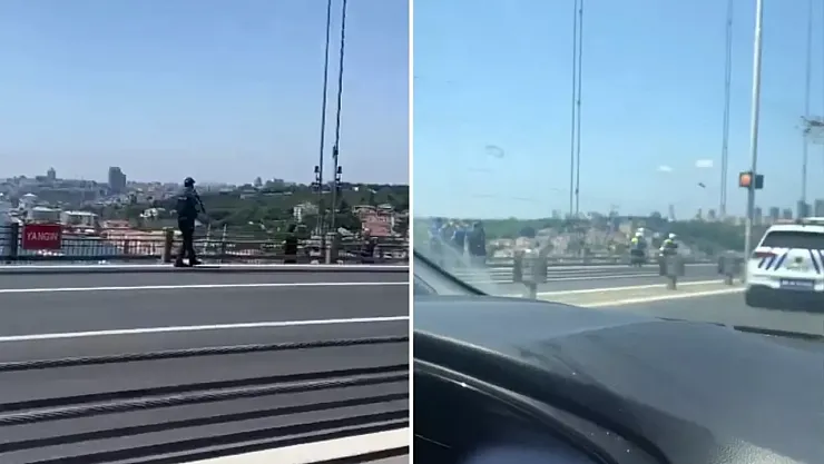 15 Temmuz Şehitler Köprüsü'nde silahlı intihar girişimi: