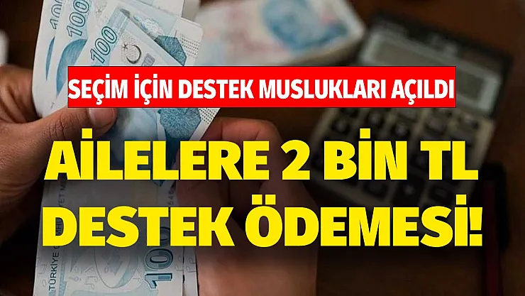 Seçim için destek muslukları açıldı! Dar gelirli ailere 2 bin TL destek ödemesi yapılacak işte başvuru sayfası