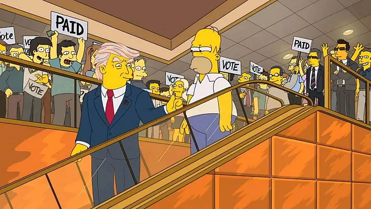 Onlar diyorsa doğrudur! The Simpsons Donald Trump'ın ikinci kez aday olacağını bilmiş!