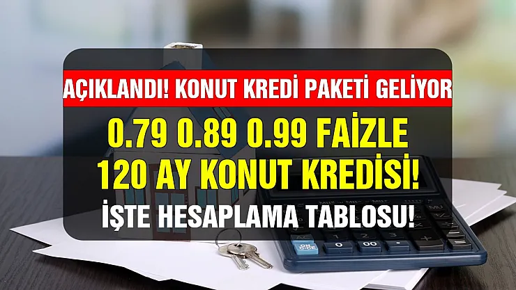 Açıklandı! Devlet 0.79 0.89 0.99 faizle 120 ay vadeli konut kredisi verecek iddiası! işte hesaplama tablosu: aylık taksit ve geri ödenecek tutar
