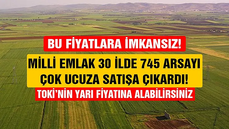 Bu devirde bu fiyata bulmanız imkansız! Milli Emlak 30 ilde 745 arsayı çok ucuza satışa çıkardı