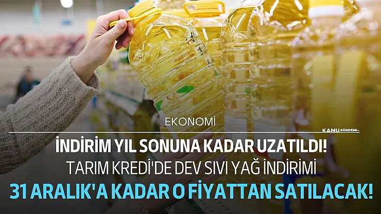 Tarım kredi marketlerinde 5 litre ayçiçek yağı indirimi yıl sonuna kadar uzatıldı! İşte satış fiyatı