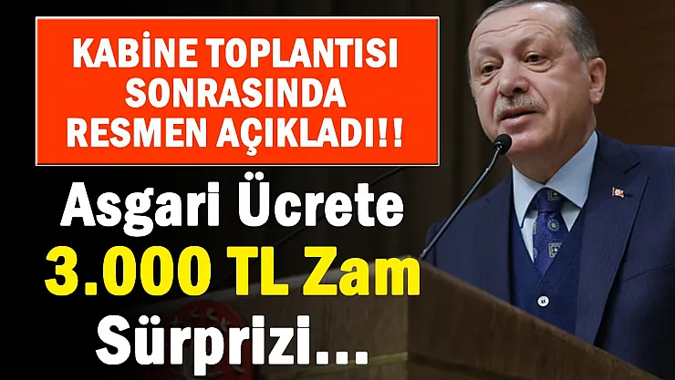 Kabine sonrası Cumhurbaşkanı Erdoğan duyurdu! Asgari ücret zammı kesinleşti: Asgari ücret 11.500 TL sürprizi