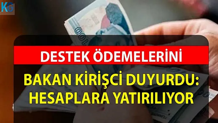 Bakan Kirişci'den Son Dakika Destek Açıklaması! Hesaplara Yatırılıyor