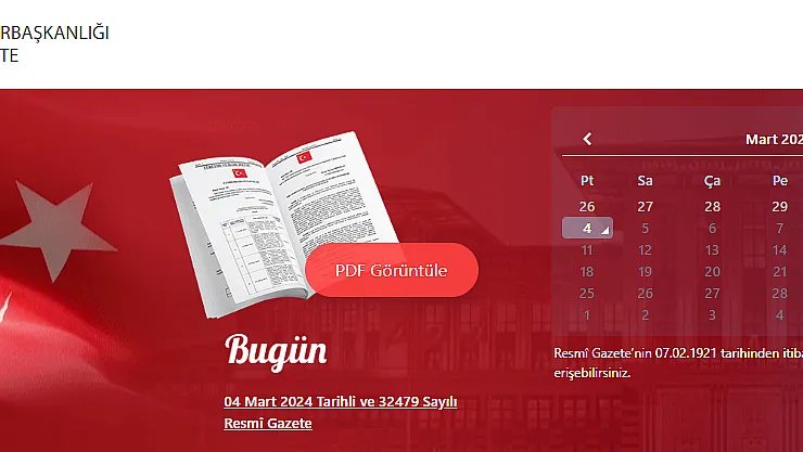 Resmi Gazete Yayınlandı! İşte 4 Mart 2024 Tarihli Resmi Gazete Ayrıntıları!