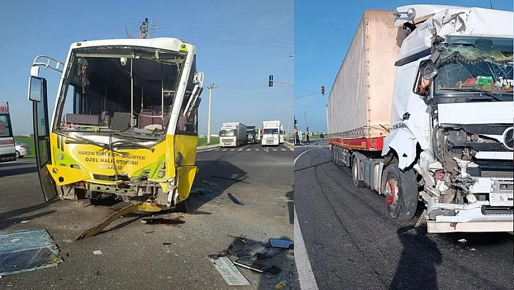 TIR ile halk otobüsü çarpıştı! Korkunç kaza oldu: Çok sayıda yaralı var