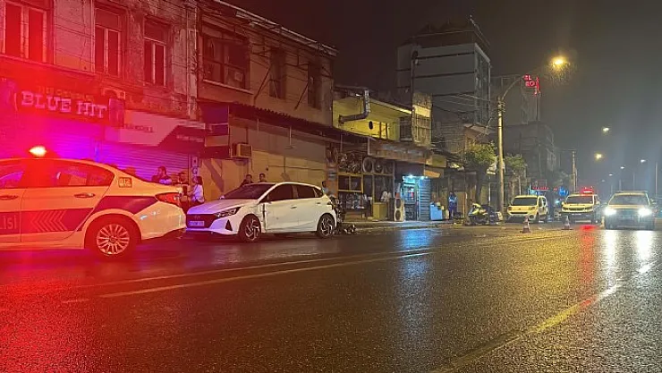 İzmir Konak'ta Gece Yarısı Korkunç Motosiklet Kazası