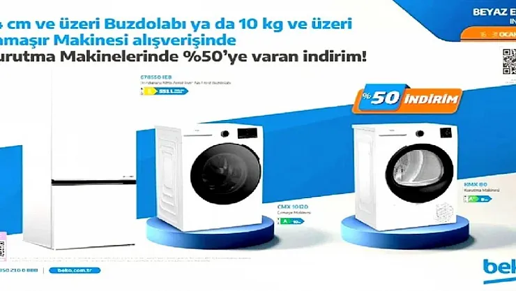 Beko'dan Yarı Fiyatına Beyaz Eşya İndirimleri!