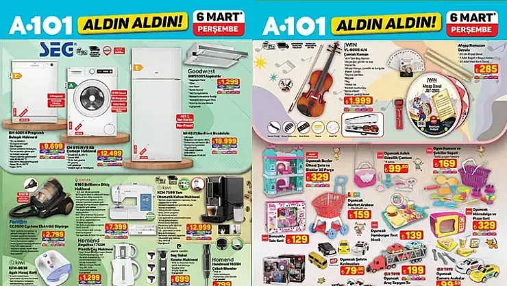 6 Mart A101 Aldın Aldın Kataloğu - Bu Hafta Neler Var?