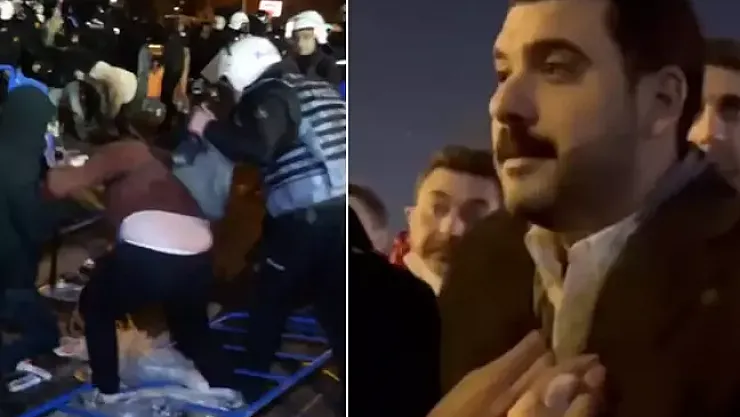 Saraçhane'de İmamoğlu Protestosunda Bomba Diyalog: 'Dokunulmazsanız, Önden Yürüyün de Gaz Yemeyelim!'