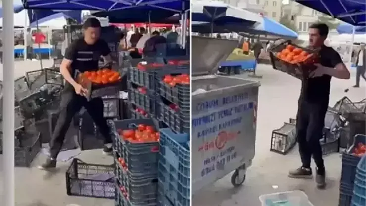 Çorum'da domatesleri çöpe döken pazarcı kim, ceza aldı mı, kaç milyon TL ceza aldı?