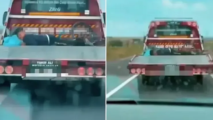 Çekicinin Açık Kasasında Çocuk Taşıdı: Sürücüye Ceza Yağdı