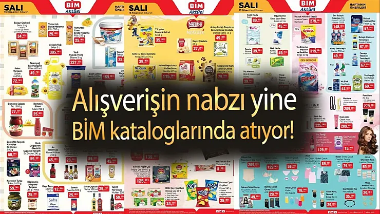 BİM'DE DEPREM GİBİ İNDİRİM! 15 NİSAN KATALOĞUYLA ALIŞVERİŞ ÇILGINLIĞI BAŞLIYOR!