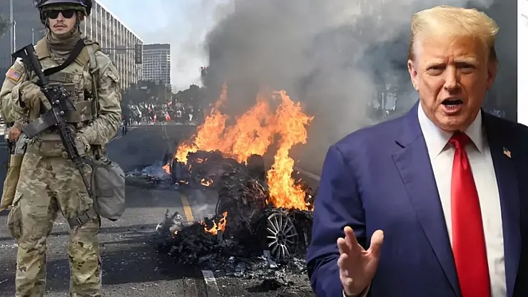 Los Angeles'ta göçmen protestoları: Otoyollar kapatıldı, araçlar ateşe verildi